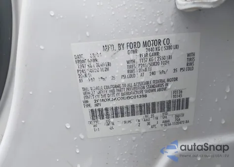 2013 Ford Edge Limited from USA, damaged, VIN 2FMDK3KC0DBC01398